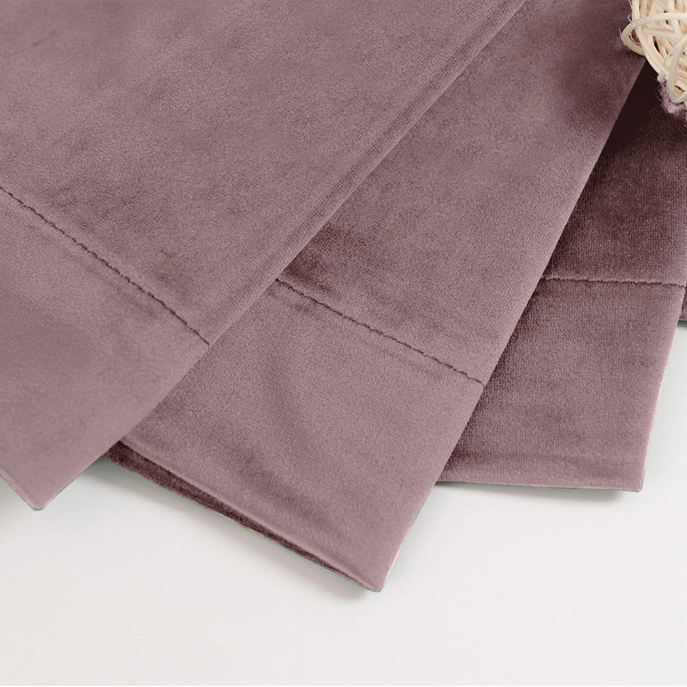 Una Velvet Pleated Curtains - Luxury 100% Blackout Drapery