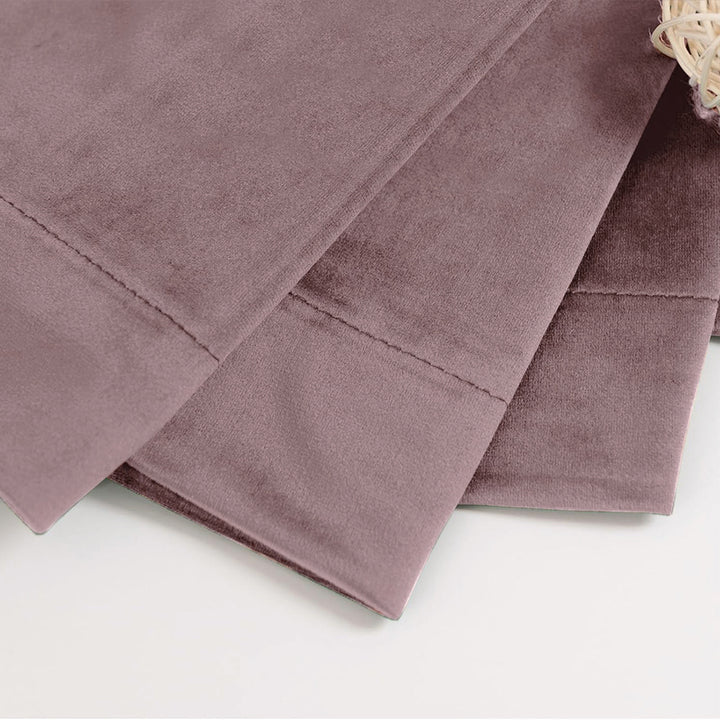Una Velvet Pleated Curtains - Luxury 100% Blackout Drapery