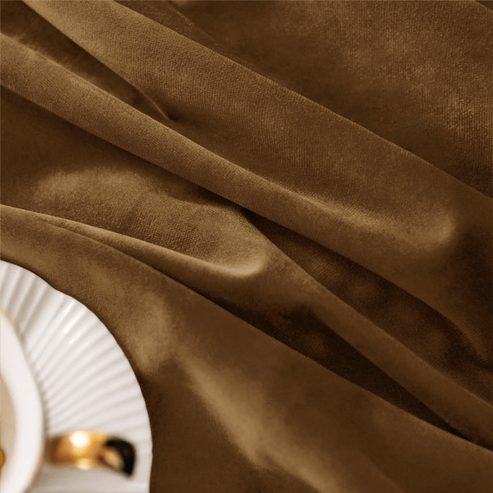Una Velvet Pleated Curtains - Luxury 100% Blackout Drapery