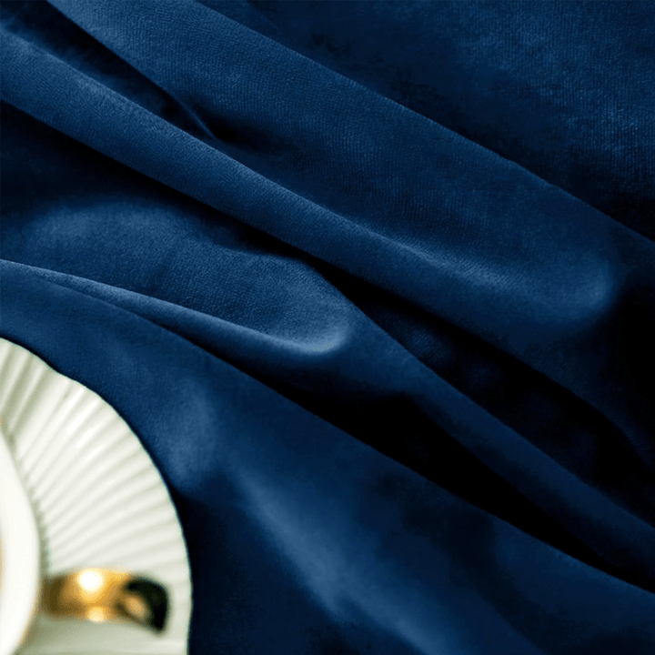 Una Velvet Pleated Curtains - Luxury 100% Blackout Drapery