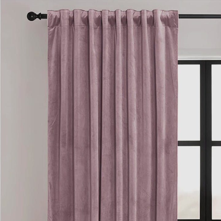 Una Velvet Pleated Curtains - Luxury 100% Blackout Drapery