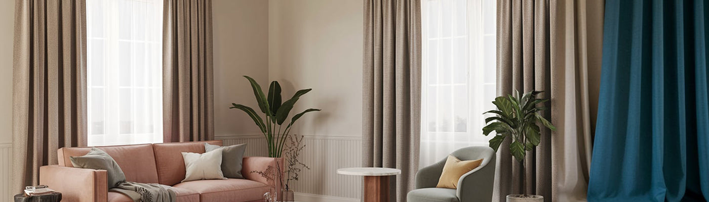 reasonable-combination-of-beige-curtains-and-roman-blinds-in-the-bedroom