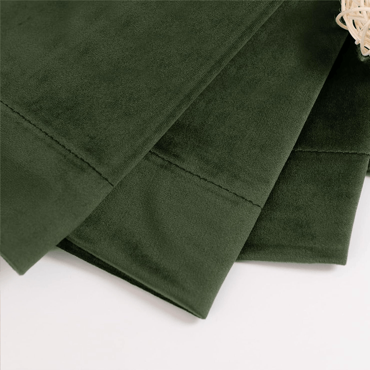 Una Velvet Pleated Curtains - Luxury 100% Blackout Drapery