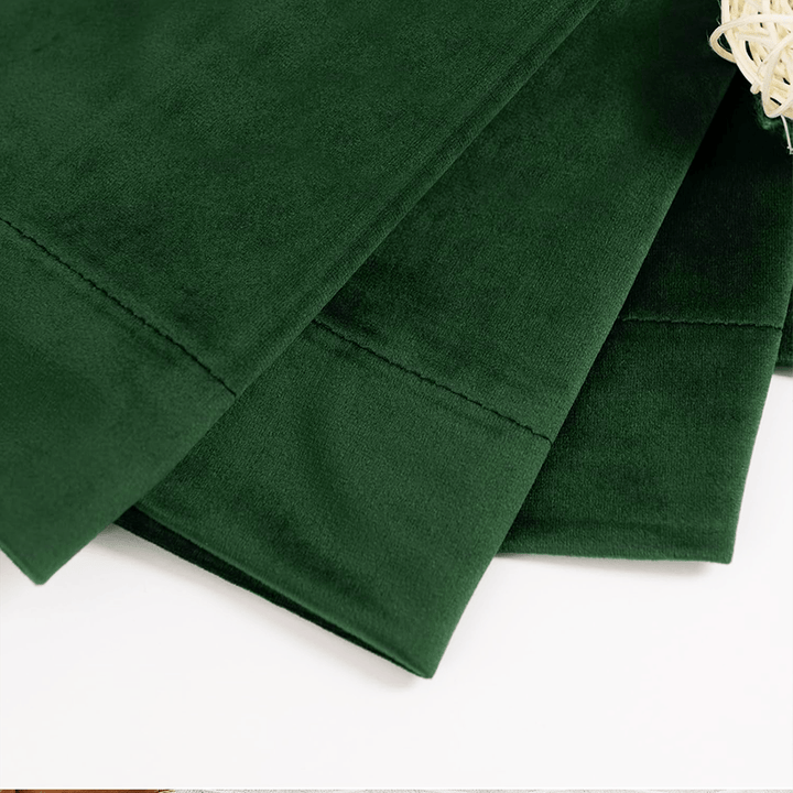 Una Velvet Pleated Curtains - Luxury 100% Blackout Drapery