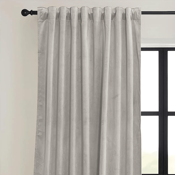 Una Velvet Pleated Curtains - Luxury 100% Blackout Drapery