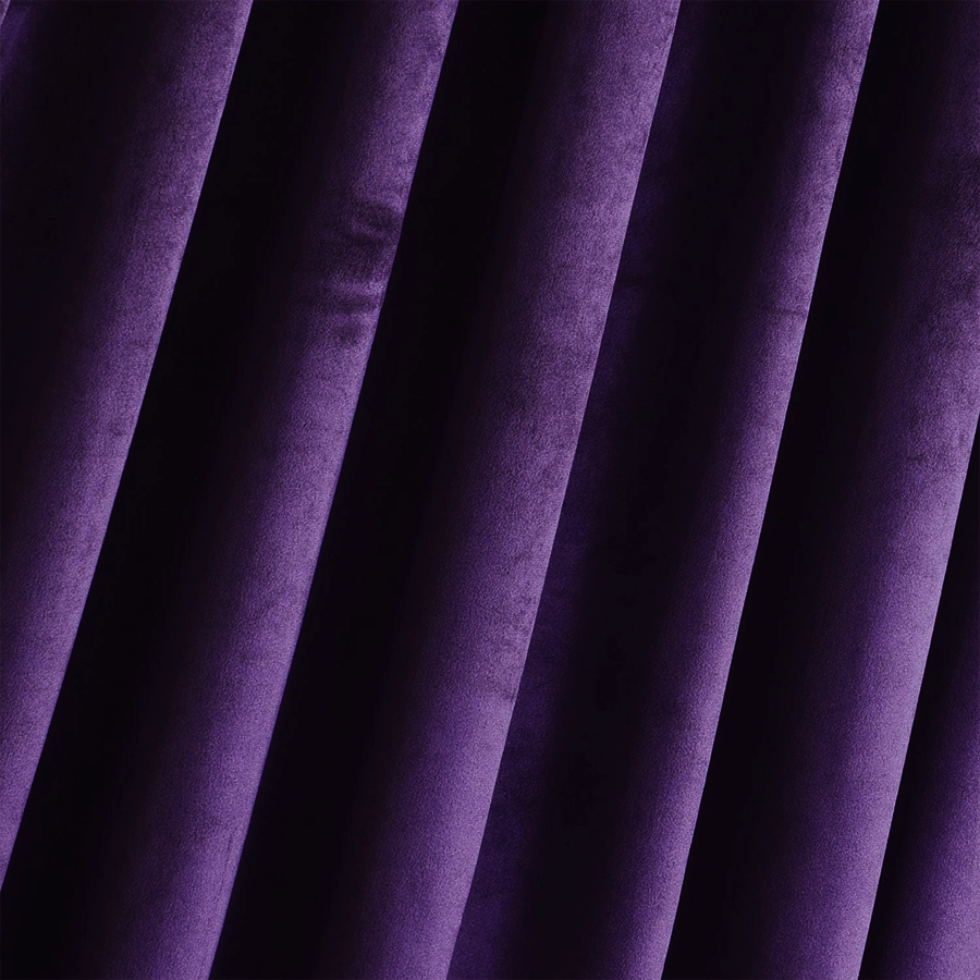 Una Velvet Pleated Curtains - Luxury 100% Blackout Drapery