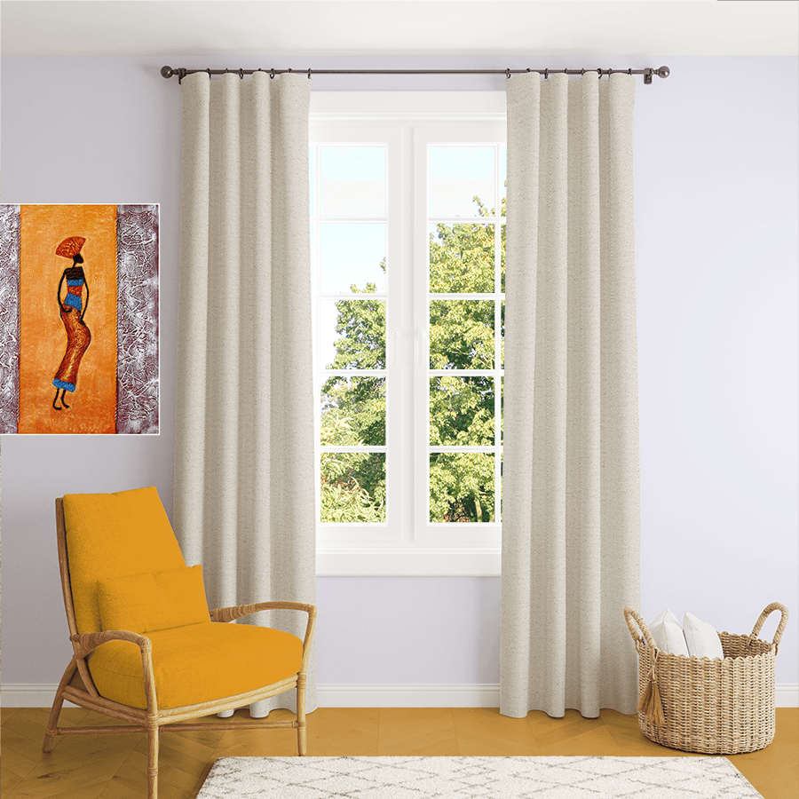 ivory white linen curtains for lounge room-Easylife Curtains