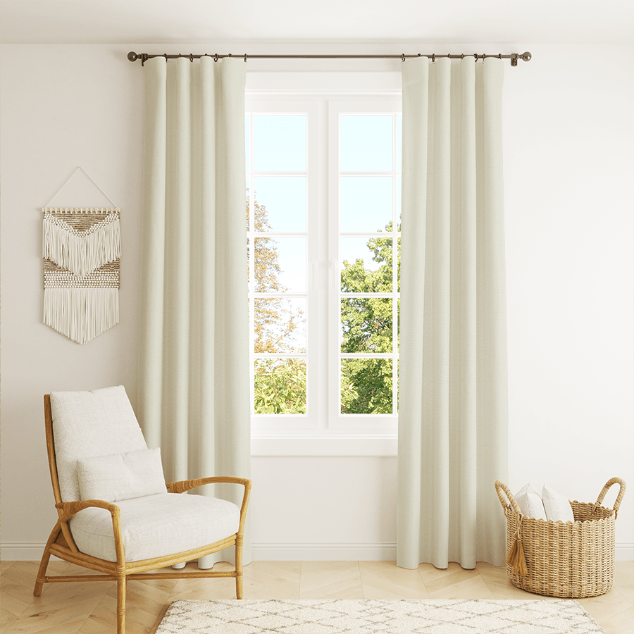 khaki Cream linen curtains panels for livingroom|Easylife Curtains