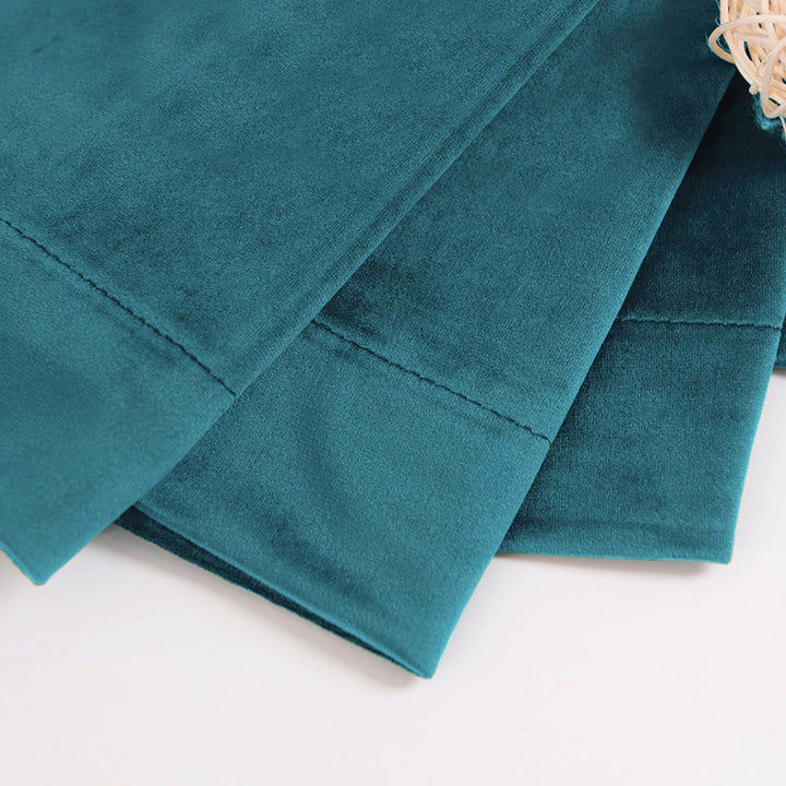 Una Velvet Pleated Curtains - Luxury 100% Blackout Drapery