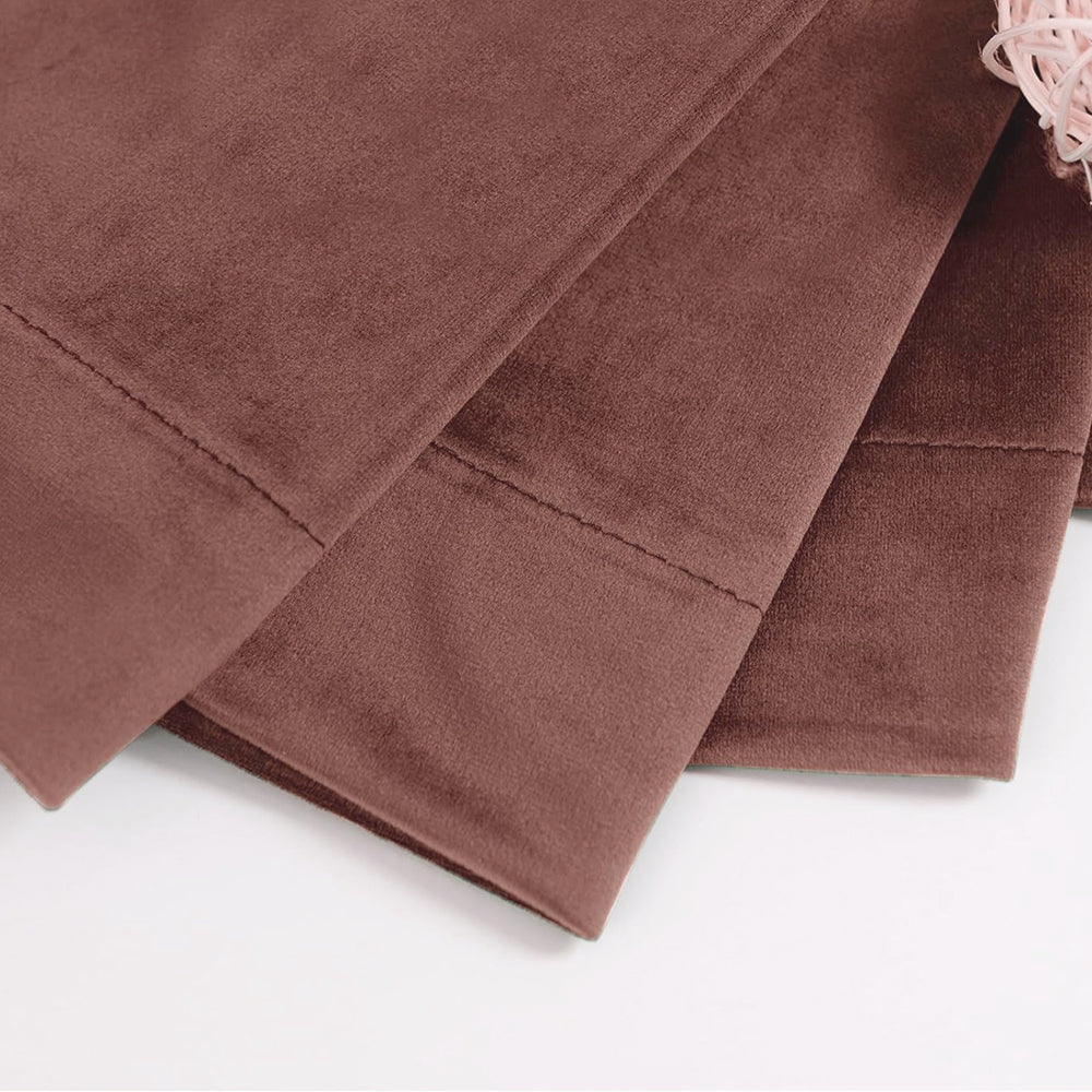 Una Velvet Pleated Curtains - Luxury 100% Blackout Drapery