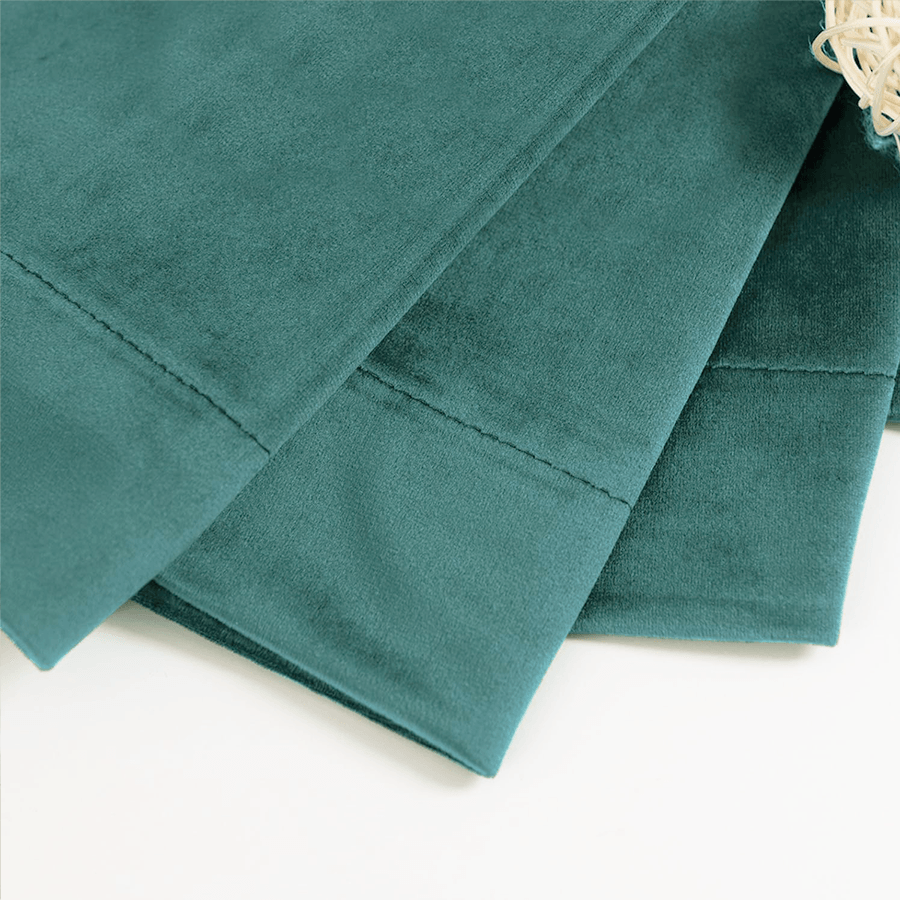 Una Velvet Pleated Curtains - Luxury 100% Blackout Drapery