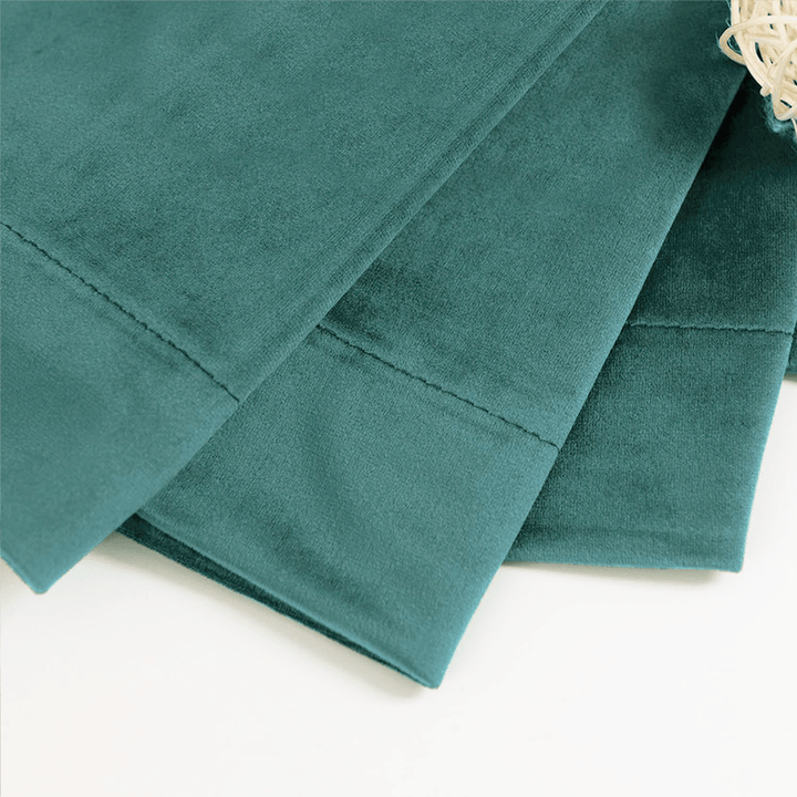Una Velvet Pleated Curtains - Luxury 100% Blackout Drapery