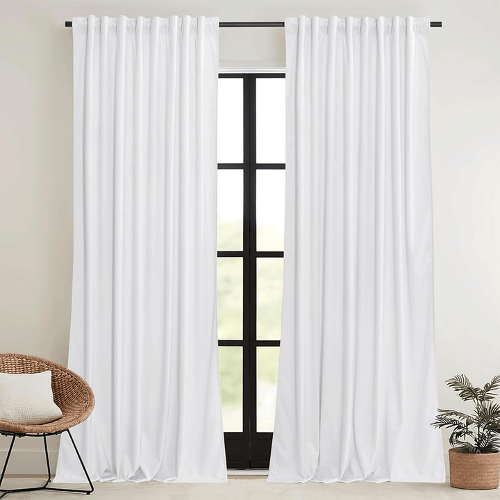 Una Velvet Pleated Curtains - Luxury 100% Blackout Drapery