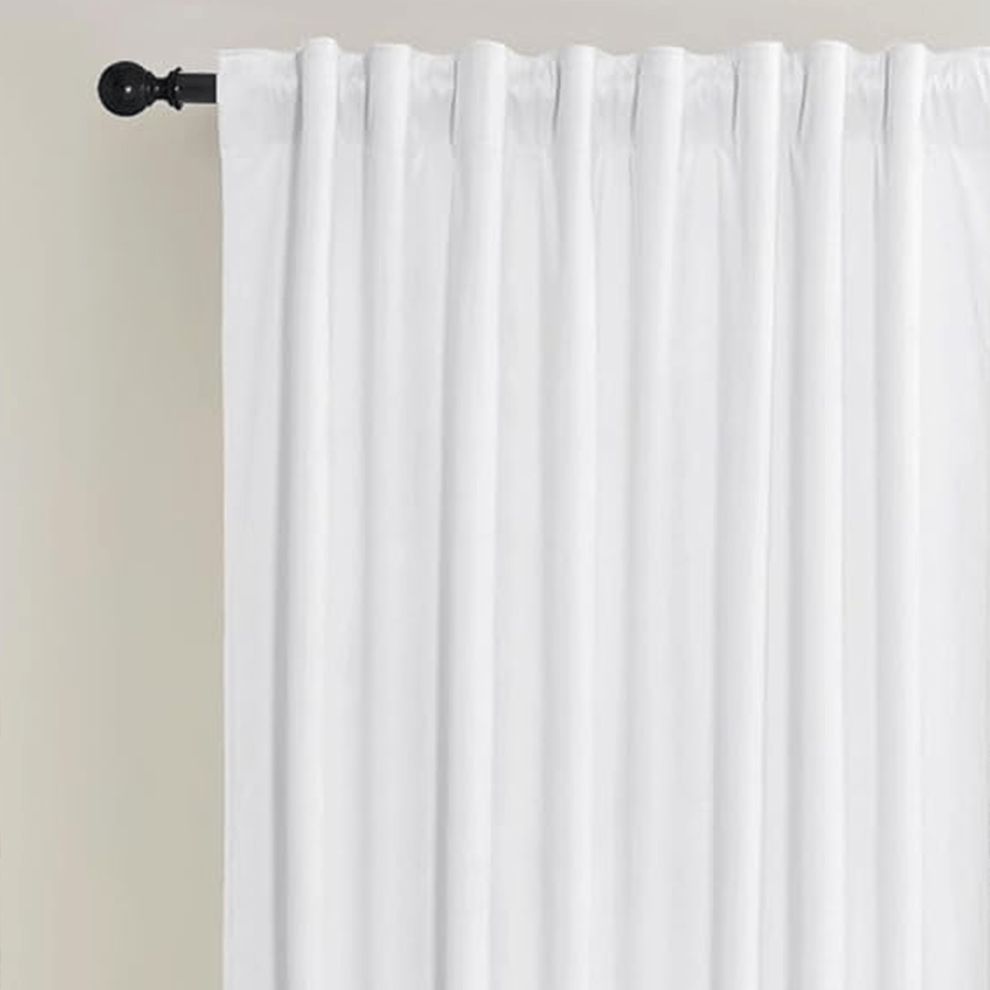 Una Velvet Pleated Curtains - Luxury 100% Blackout Drapery