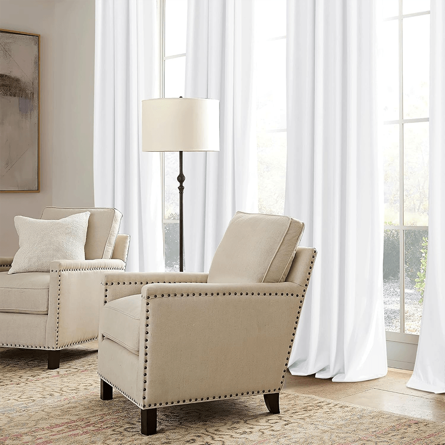 Una Velvet Pleated Curtains - Luxury 100% Blackout Drapery