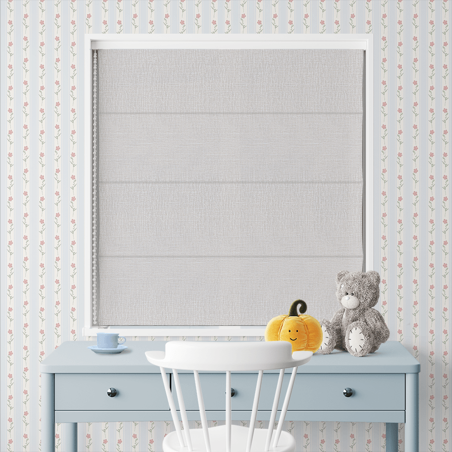 linen roman shades with no cord by Easylife Curtains