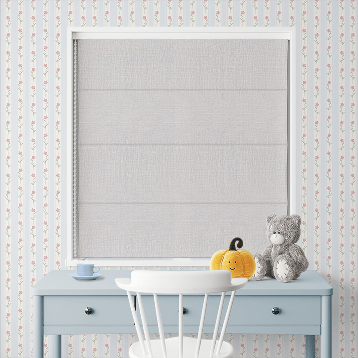 linen roman shades with no cord by Easylife Curtains