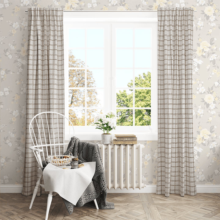 Mia Check Wool Custom Curtains