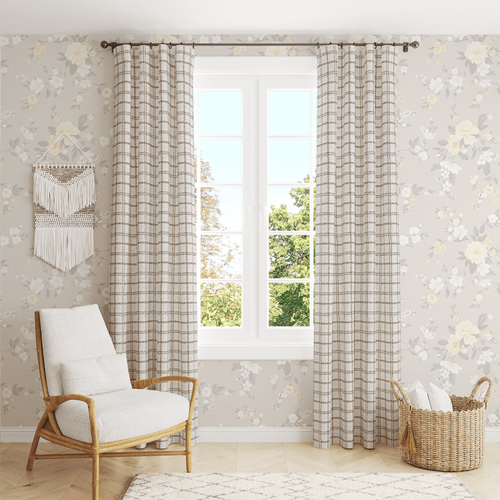 Mia Check Wool Custom Curtains