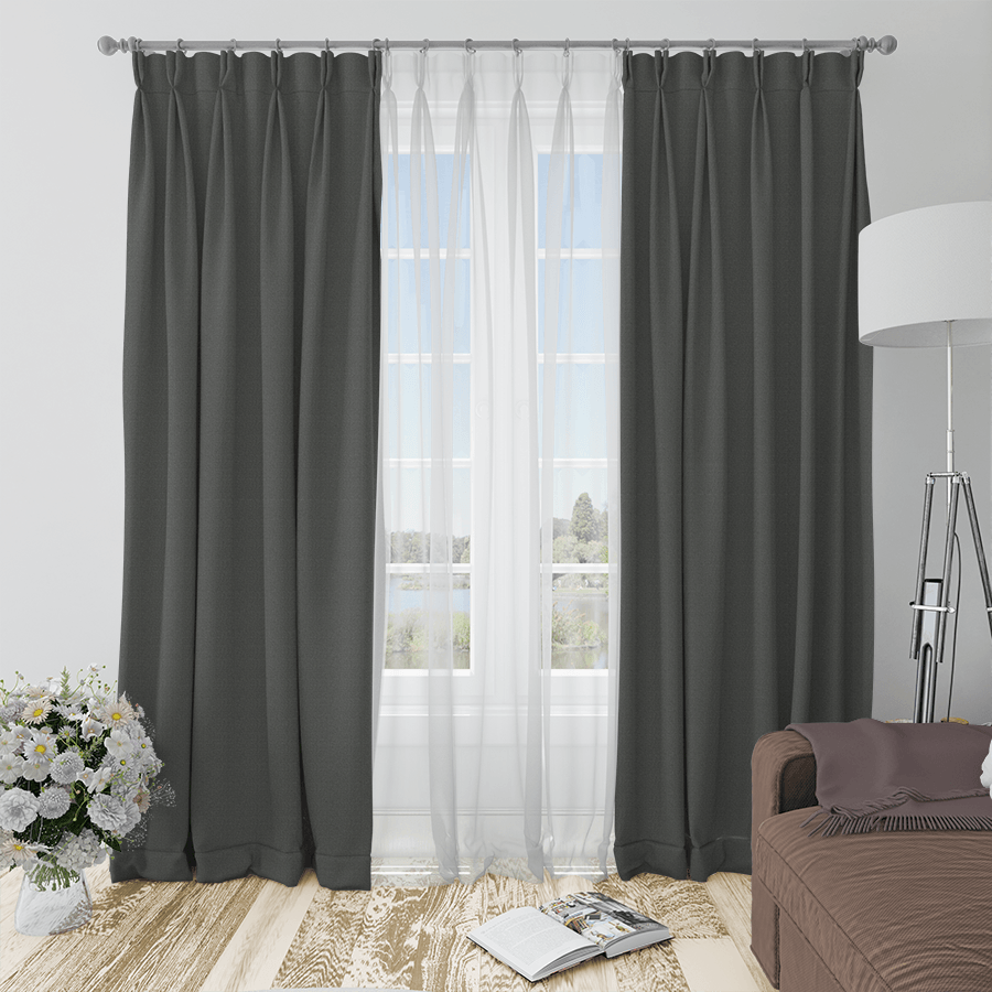 black-olive-pleated-linen-drape-ada-in-study-room