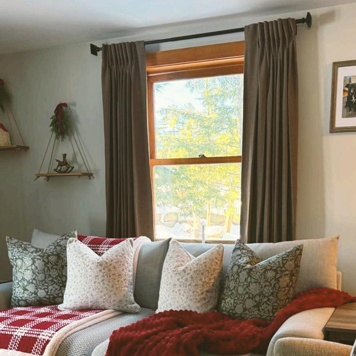 Brown cotton curtains -easylifecurtains