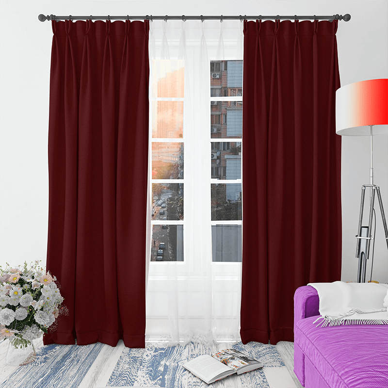 burgundy-pure-wool-drape-in-study-room