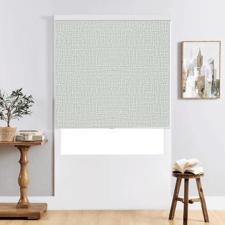green top down roller shades for lounge by Easylife Curtains