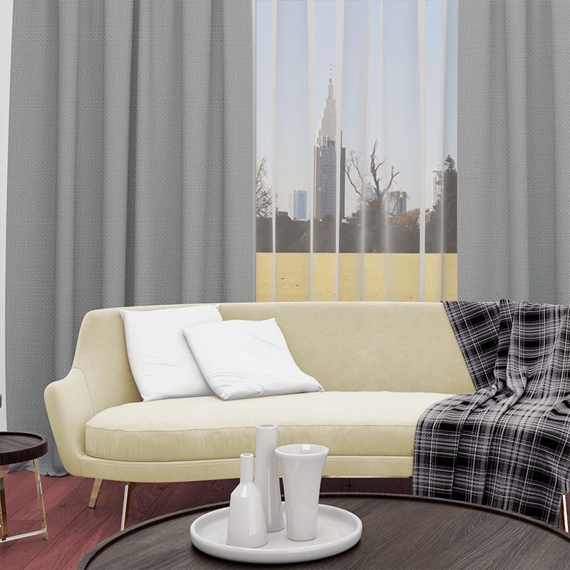 charcoal-gray-linen-drape-dara-in-living-room