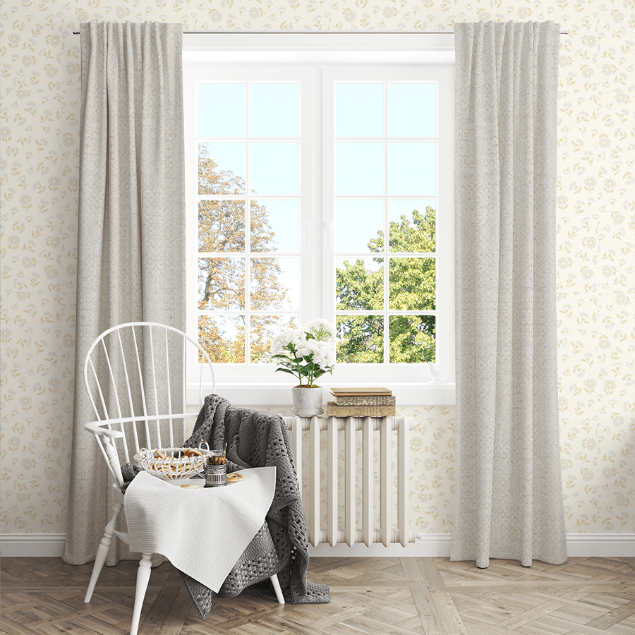 Diamond Pebble cotton curtains for lounge room by Easylife Curtains