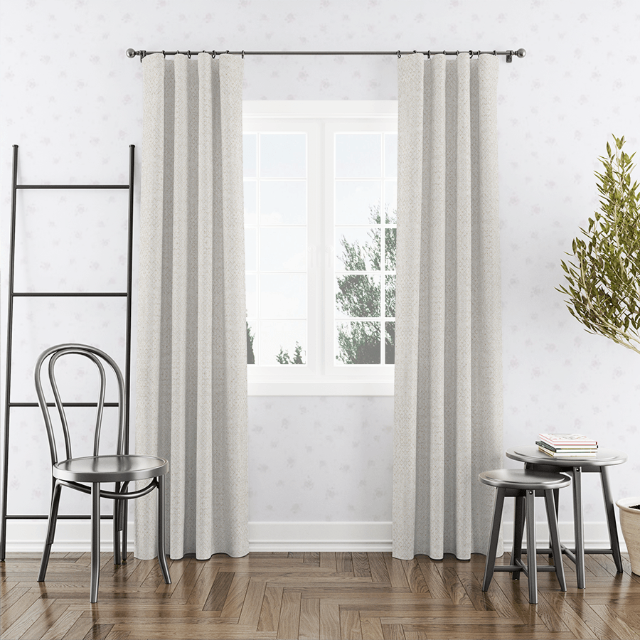 Diamond Pebble cotton curtains for study room by Easylife Curtains
