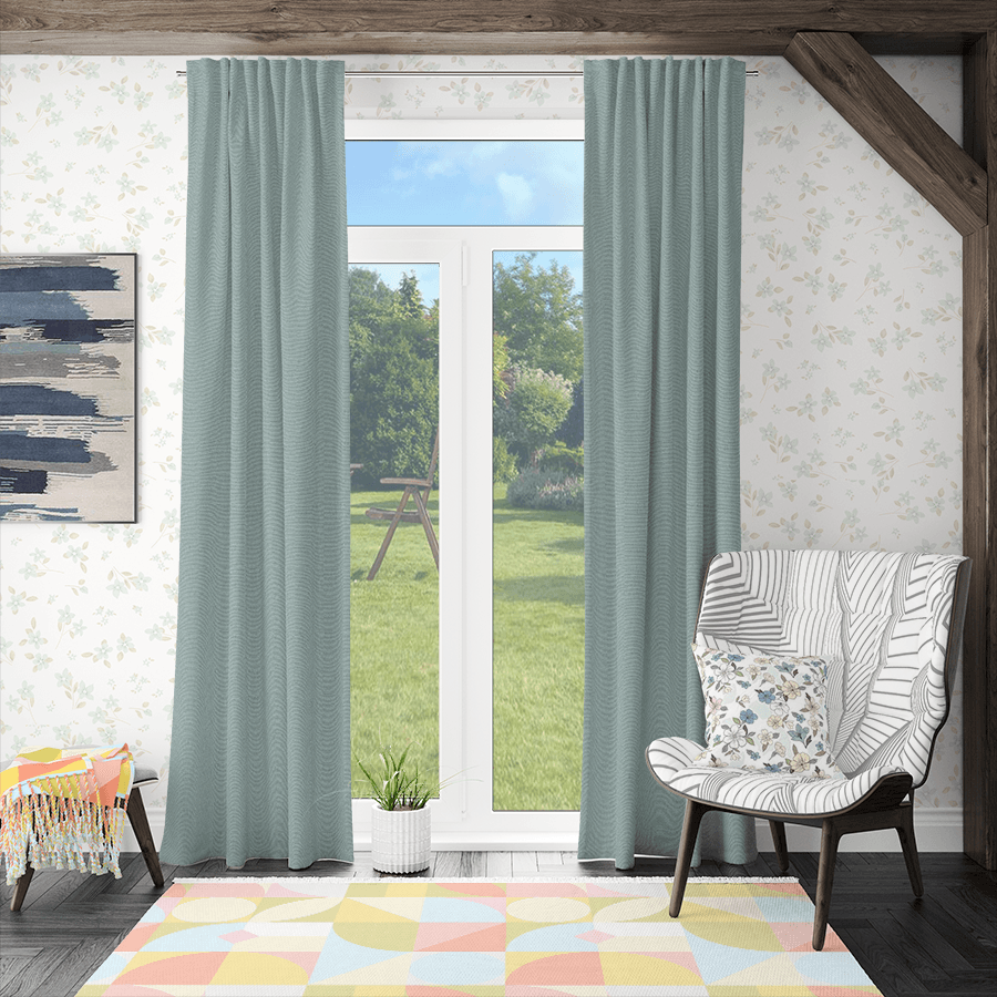 Light Green linen curtain panel-Easylife Curtains