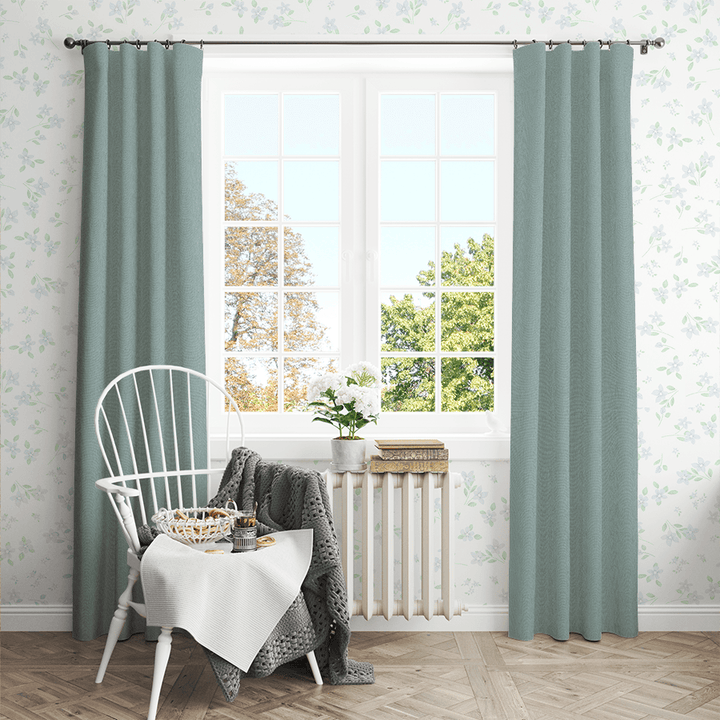 Light Green linen curtain drapes for bedroom-Easylife Curtains