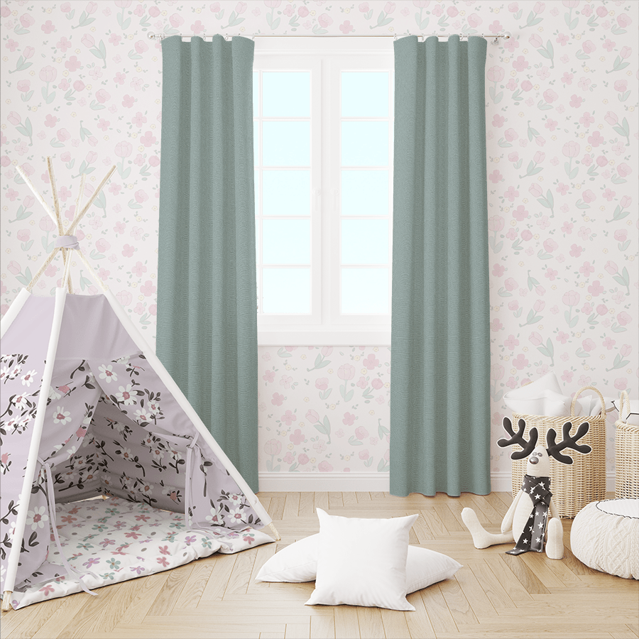 Light Green linen curtains-Easylife Curtains