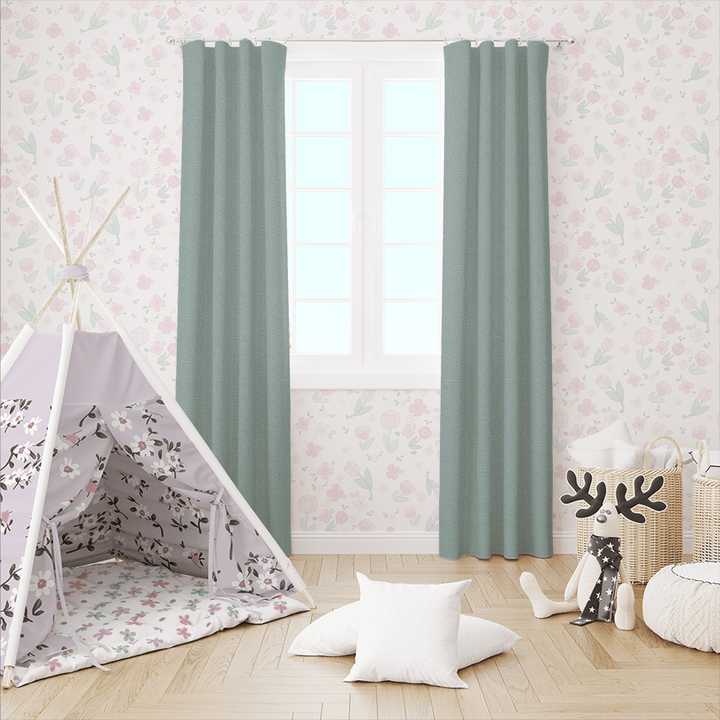 Light Green linen curtains-Easylife Curtains