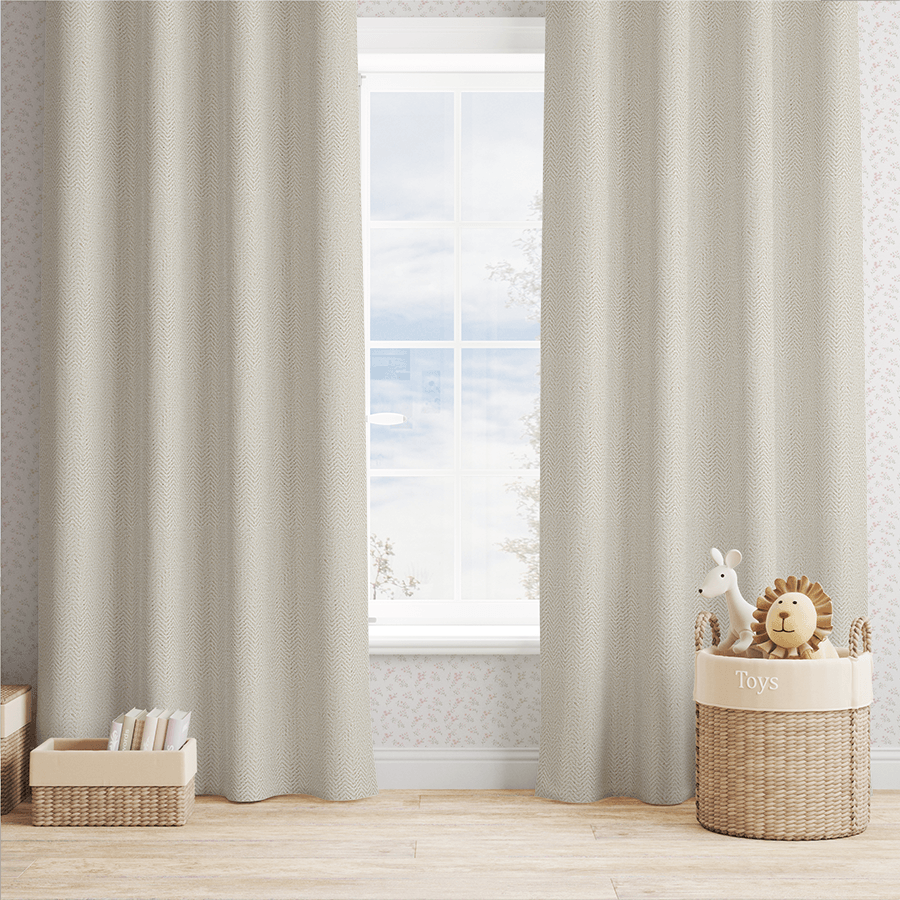 Taupe cotton curtains for children room by Easylife Curtains