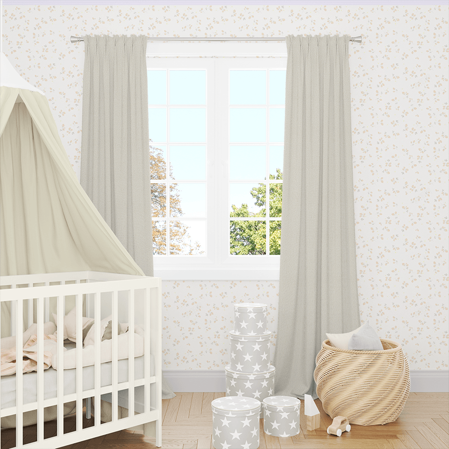 Taupe cotton curtains for corridor by Easylife Curtains