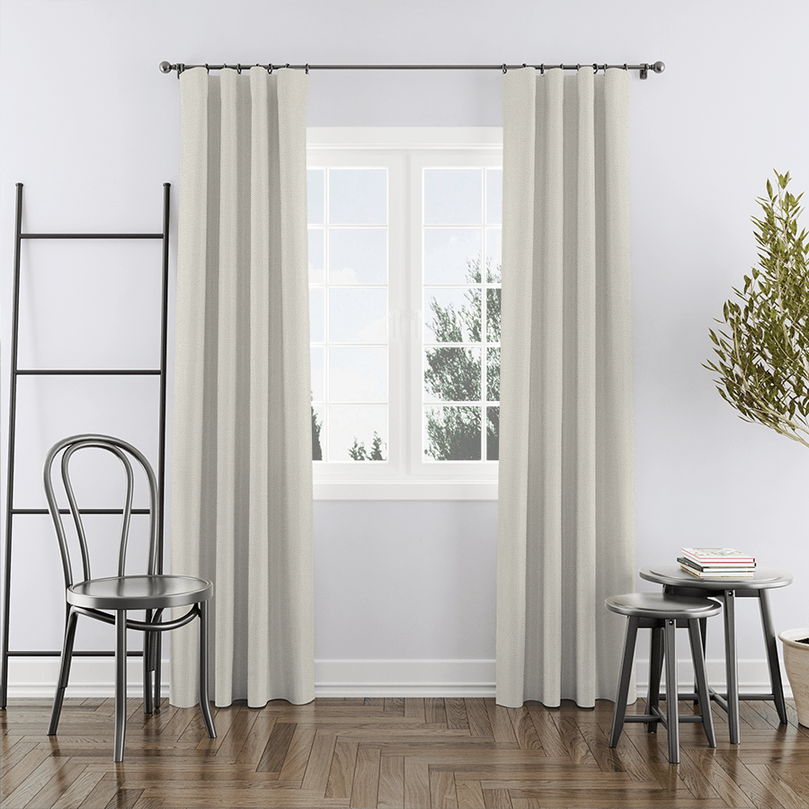 Taupe cotton curtains for study room by Easylife Curtains
