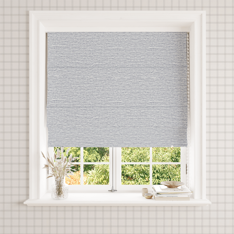 Cordless Roman Shades for Windows - Custom Size gray, Light Filtering Roman Shades Fabrics