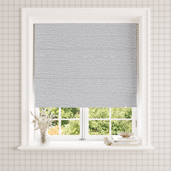 Cordless Roman Shades for Windows - Custom Size gray, Light Filtering Roman Shades Fabrics