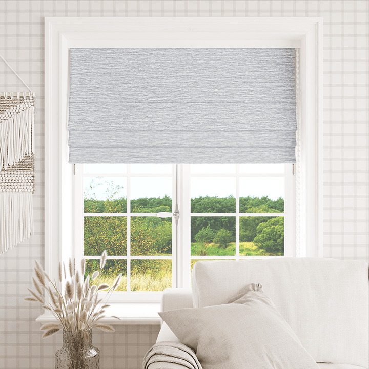 Roman Shades Window Blinds, Room Darkening Fabric Roman Shades for Home Windows