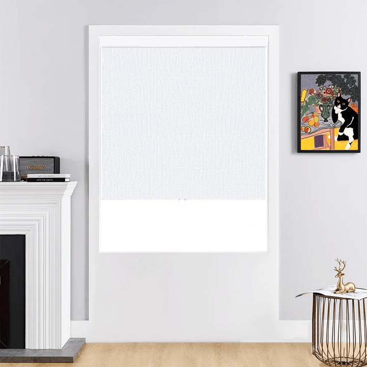 Size Custom Corded Roller Shades, Blackout Roller Window Blinds with Thermal Insulated for Office, Living Room