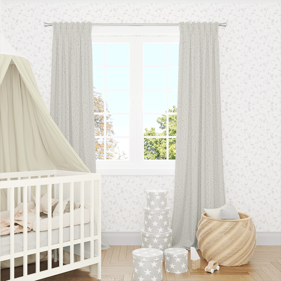 Plain Weave Gray cotton curtains for lounge room by Easylife Curtains