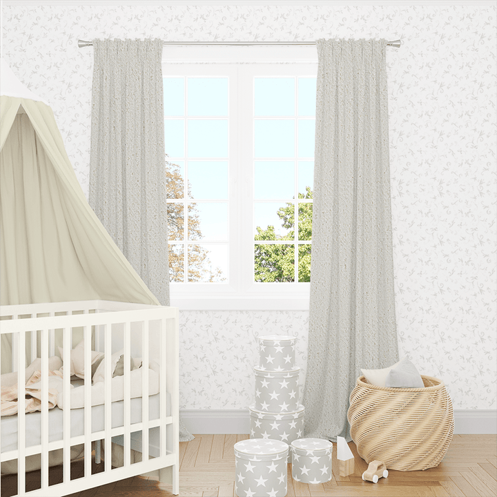 Plain Weave Gray cotton curtains for lounge room by Easylife Curtains