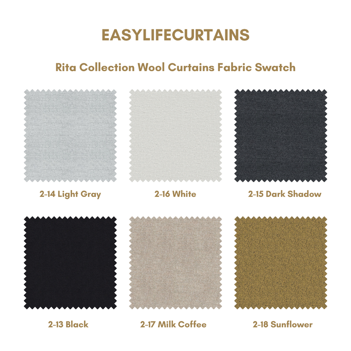 Rita Wool Curtains Swatches Booklet