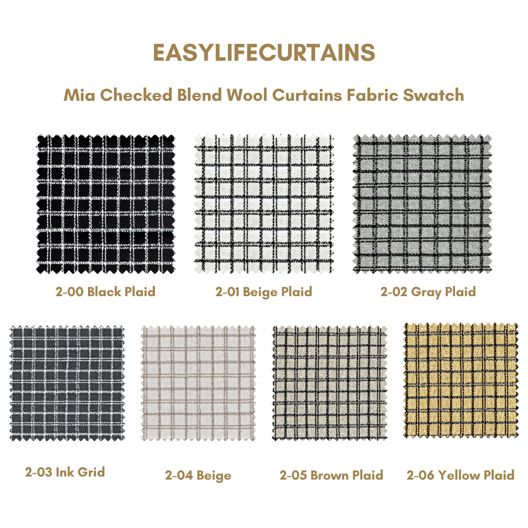 Mia Checked Blend Wool  Swatches Booklet