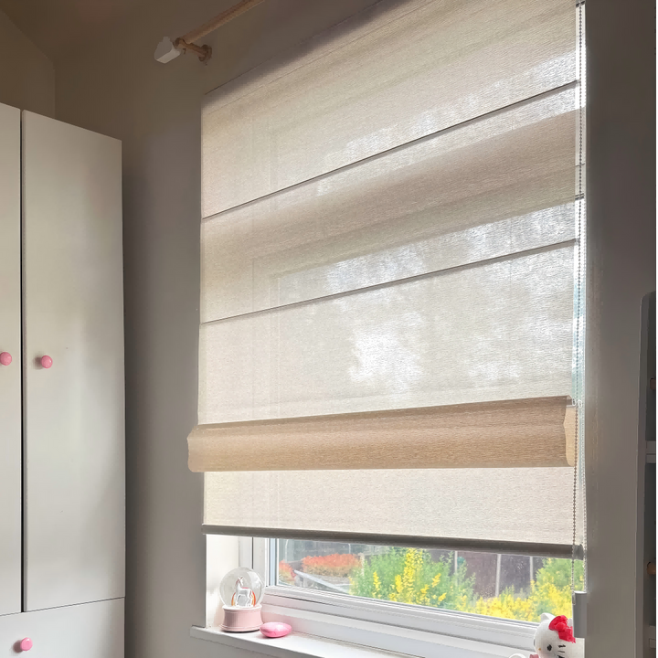 Shine Linen Blend Roman Shades