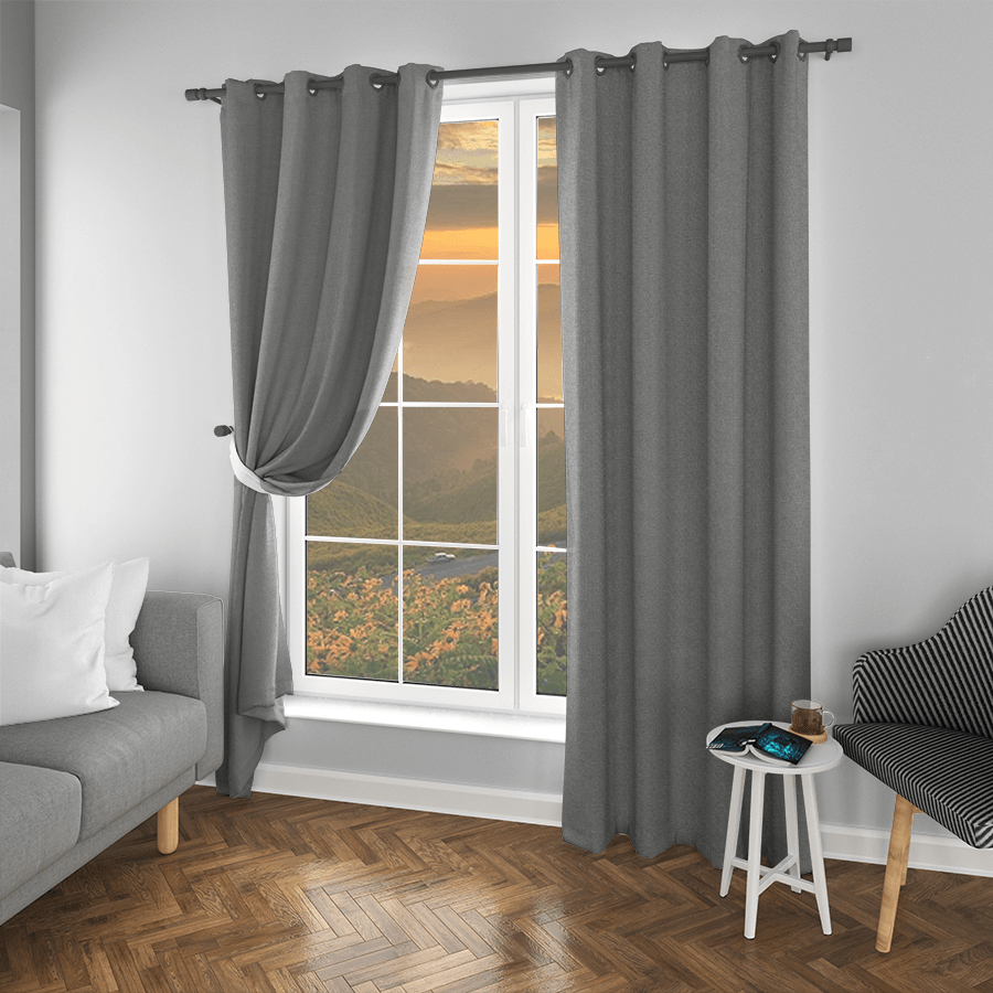 steel-gray-pleated-linen-drape-ada-in-living-room