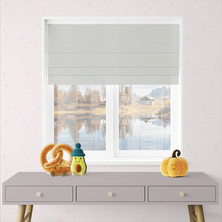 almond yellow roman shades blackout for kitchen room - Easylife Curtains