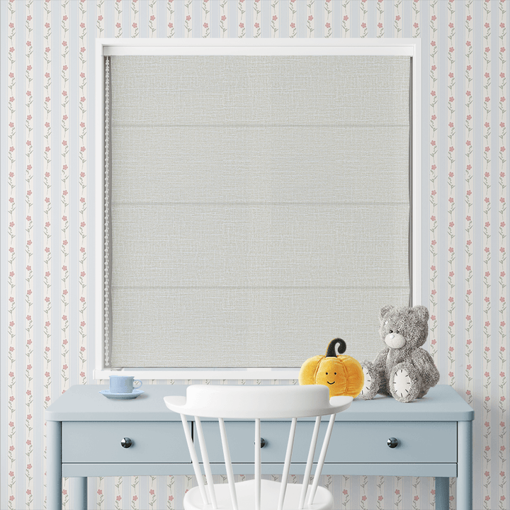 yellow roman shades and curtains