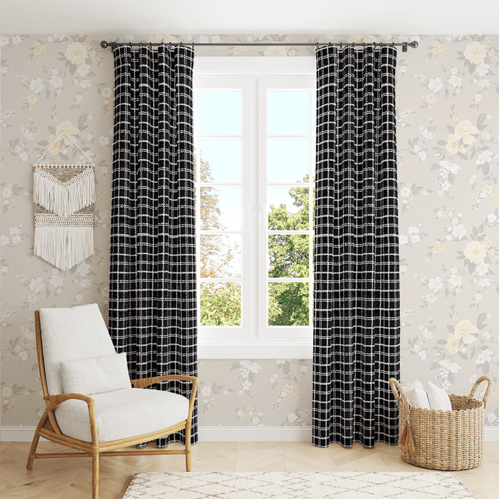 Mia Check Wool Custom Curtains